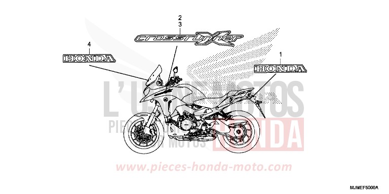 MARKE von VFR800X „Crossrunner“ MAT BALLISTIC BLACK METALLIC (NHA86) von 2017